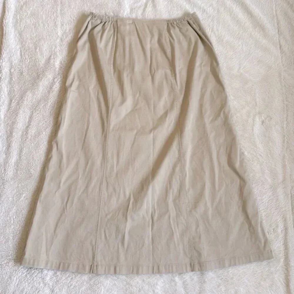 Vintage Maxi Khaki Skirt - Picture 2 of 4